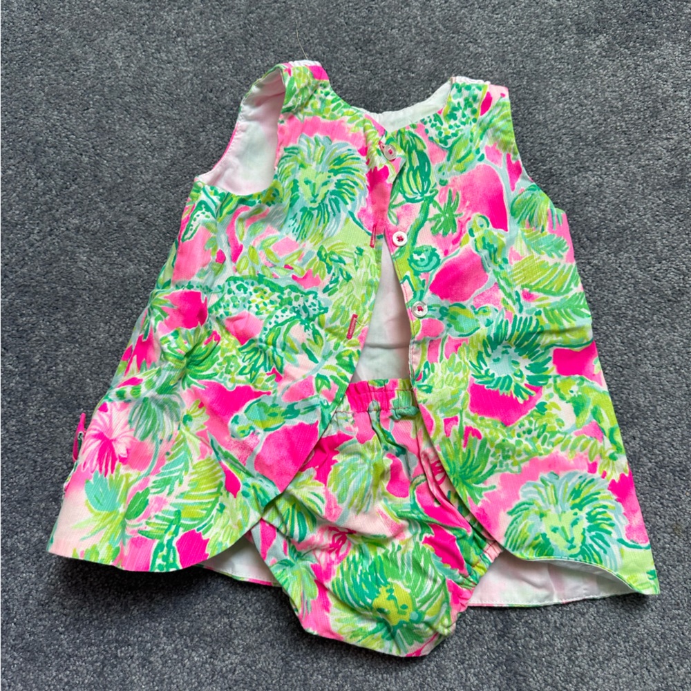 Lilly Pulitzer baby knit shift dress & bloomers in Hanging Around - Picture 2 of 9